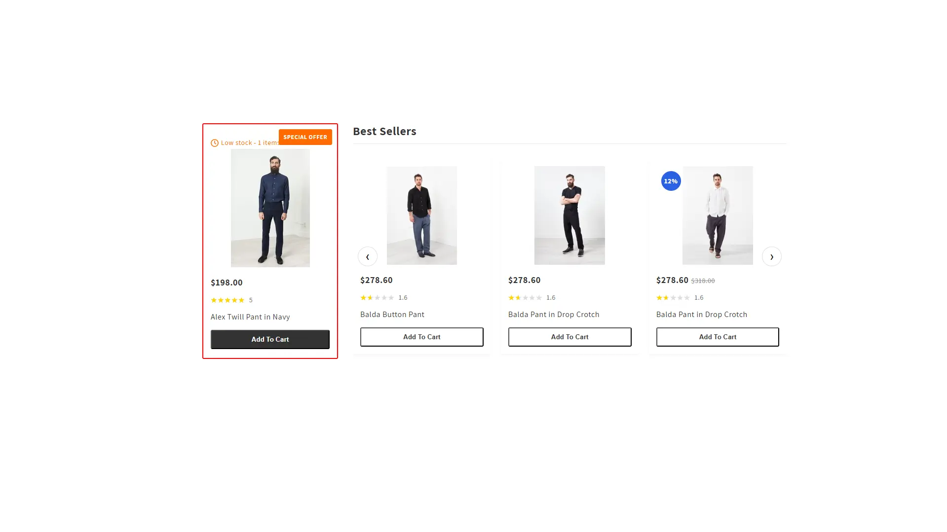 Shopify Product Showcase – Special Offer & Best Sellers